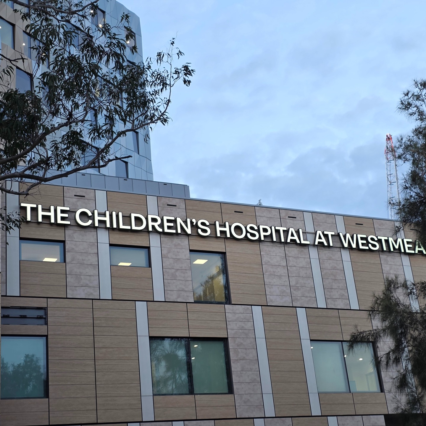 Our recent signage installations at the newly completed Children's Hospital at Westmead.
We installed new spigots to catch the sky sign as the original spigots were defective and insufficient to support the loads.
All lifting, access and electrical works completed by our own technicians.