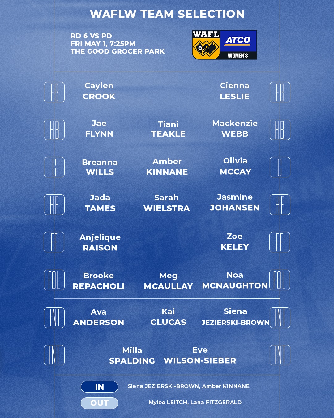 Our WAFLW & Roger’s Cup teams are locked in for tomorrows night clashes against @perthfootballclub