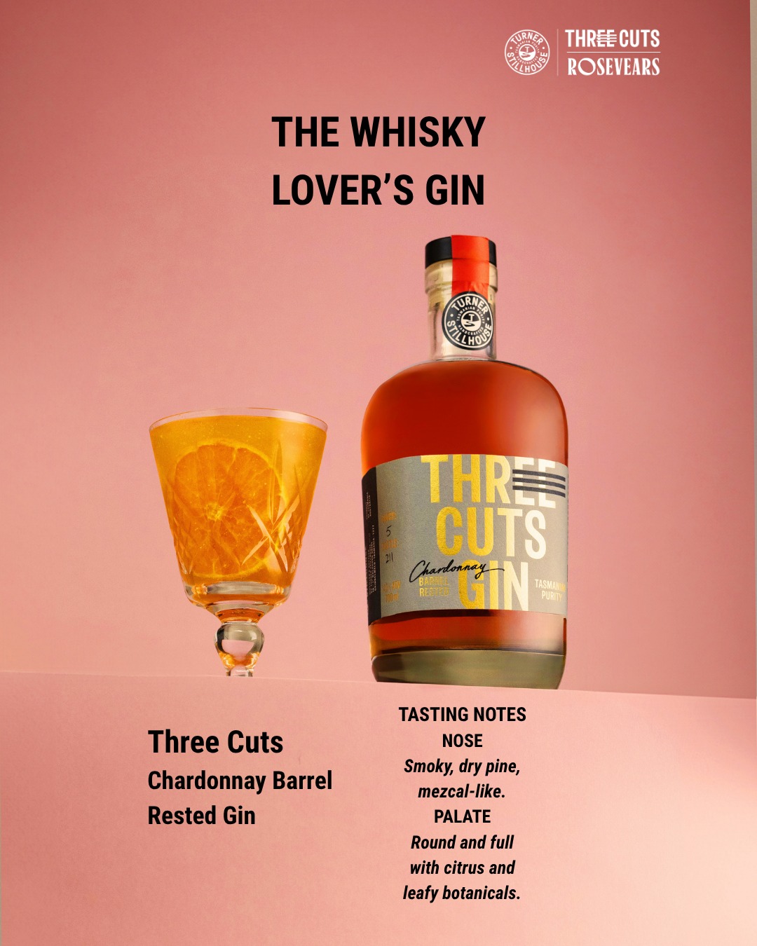 Two barrel-rested gins, made for winter sipping.Our Three Cuts Chardonnay Barrel Rested Gin and Three Cuts Pinot Barrel Rested Gin begin with our award-winning Founder’s Release Gin, then take on a deeper, richer character from time spent in wine barrels.The Chardonnay Barrel Rested Gin is smoky, citrusy and complex, with dry pine, leafy botanicals and a long, gently woody finish. It’s beautiful over ice, stirred into an Old Fashioned, or mixed into a Mandarin Gimlet.The Pinot Barrel Rested Gin is rested in ex-Tasmanian French Oak Pinot Noir barrels, bringing intense colour, rich flavour and a beautifully layered finish. Sip it slowly, stir it into a Martinez, or build a bold Negroni.Crafted in small batches here in Rosevears, surrounded by the Tamar Valley, these are gins with texture, warmth and a distinctly Tasmanian sense of place.How do you enjoy your Barrel Rested Gins?📍 Turner Stillhouse, Rosevears
🍸 Chardonnay Barrel Rested Gin | Pinot Barrel Rested Gin
🌿 Small-batch Tasmanian gin
🥃 Perfect over ice or in a classic cocktailWhich would you choose, Chardonnay or Pinot?