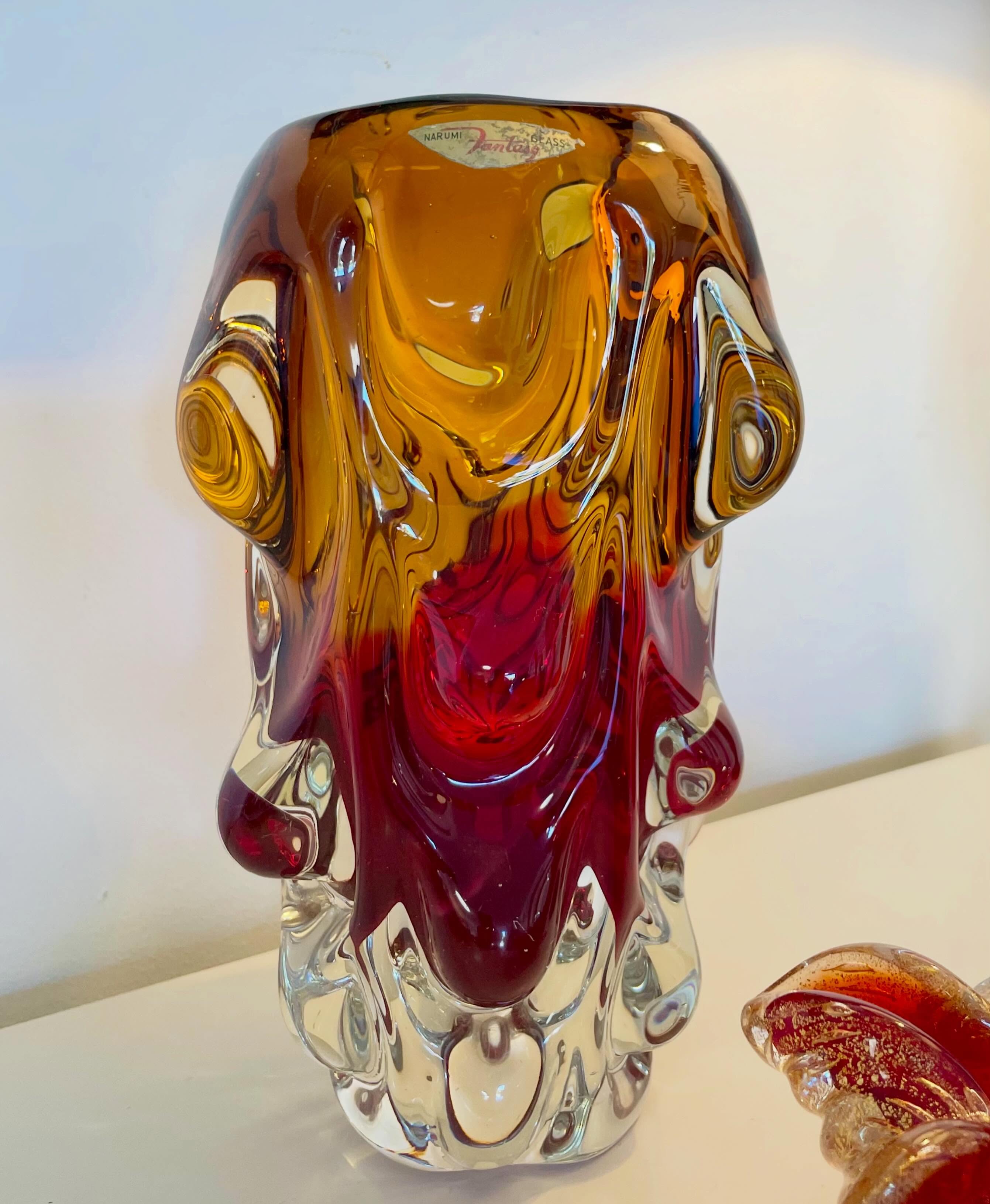 A favourite brutalist Mid Century Modern art glass from our latest Vintage Japan shopping spree ✨ #fantasyglass #narumiglass #resould #midcenturymodernliving brunswickheads