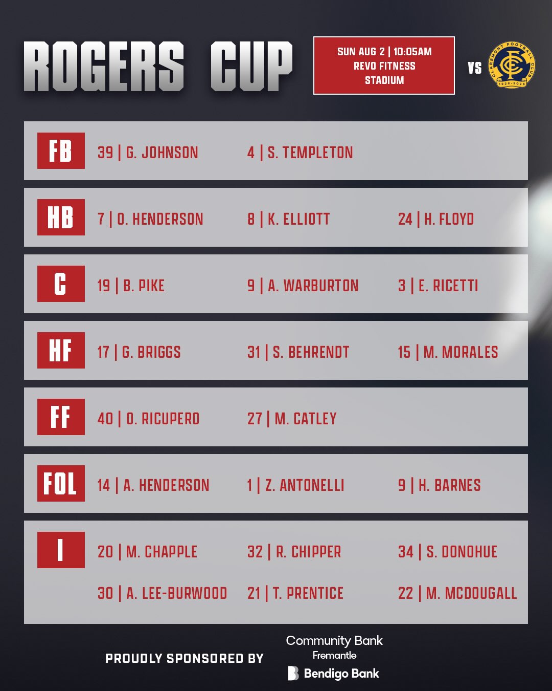 🐶 v 🐯A lot on the line for our RD 18 clash against the Tigers. Bring it on.